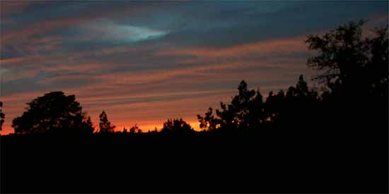 Sunset.