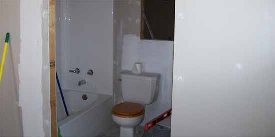 Bathroom Drywall.