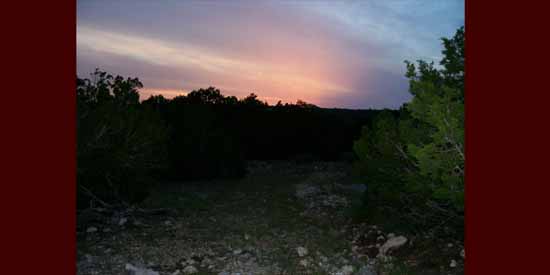 Sunset.