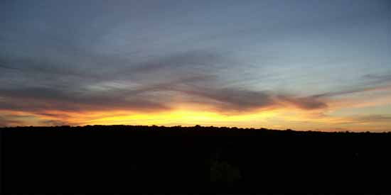 Sunset.