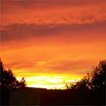 Wonderful sunset at Babble On Industries.