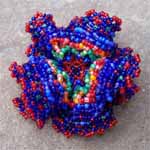 Dark Blue Bauble by Jane Kimmel Bead Artist