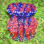 Blue Flames Vessel by Jane Kimmel Bead Artist