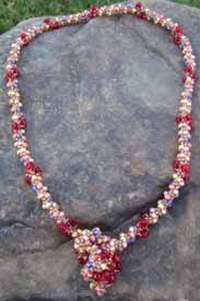Red Crystal Necklace by Jane Kimmel